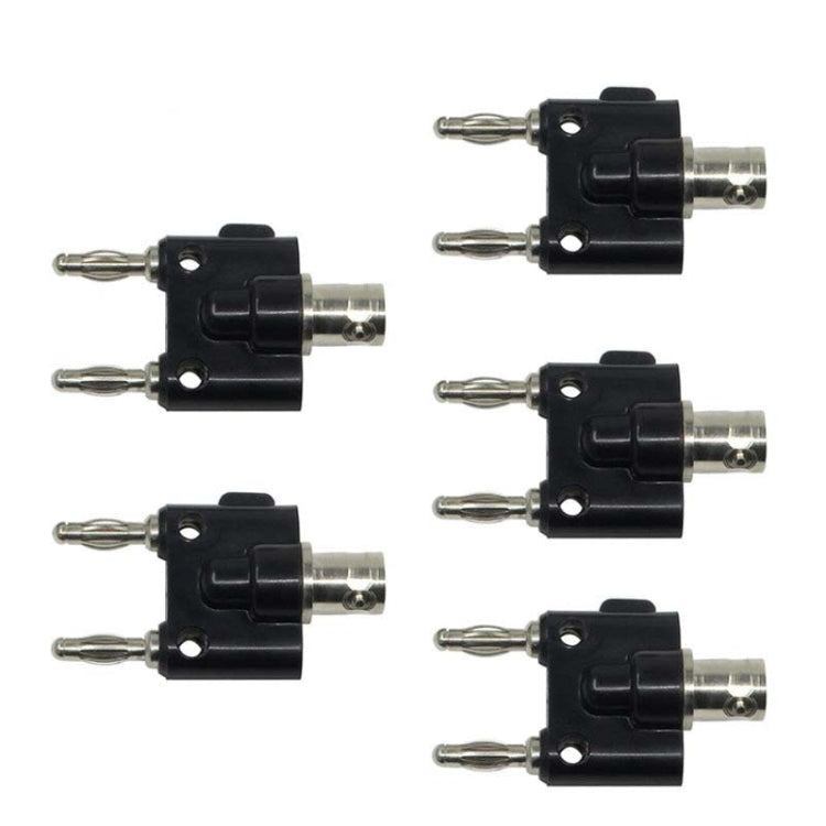 5pcs BNC Female To Dual Banana Plug Adapter Binding Male Connector, BNC Female To Dual Banana Male 5pcs BNC Female To Dual Banana Plug Adapter Binding Male Connector, BNC Female To Dual Banana Male